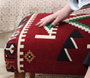 Atelier Del Sofa Puf Rojo Multicolor